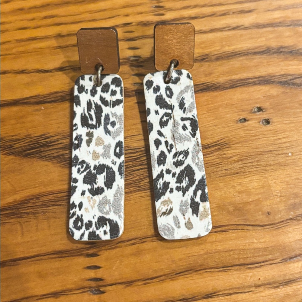 Brinley & Co. Leopard Print Dangle Earrings